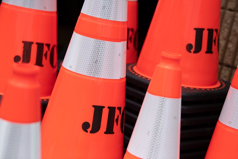construction emergency cones