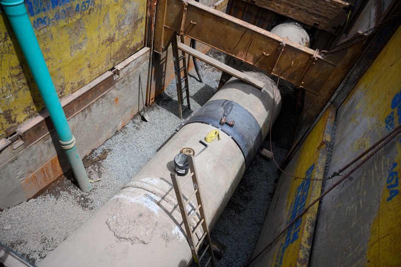 Utility pipe at J. Fletcher Creamer