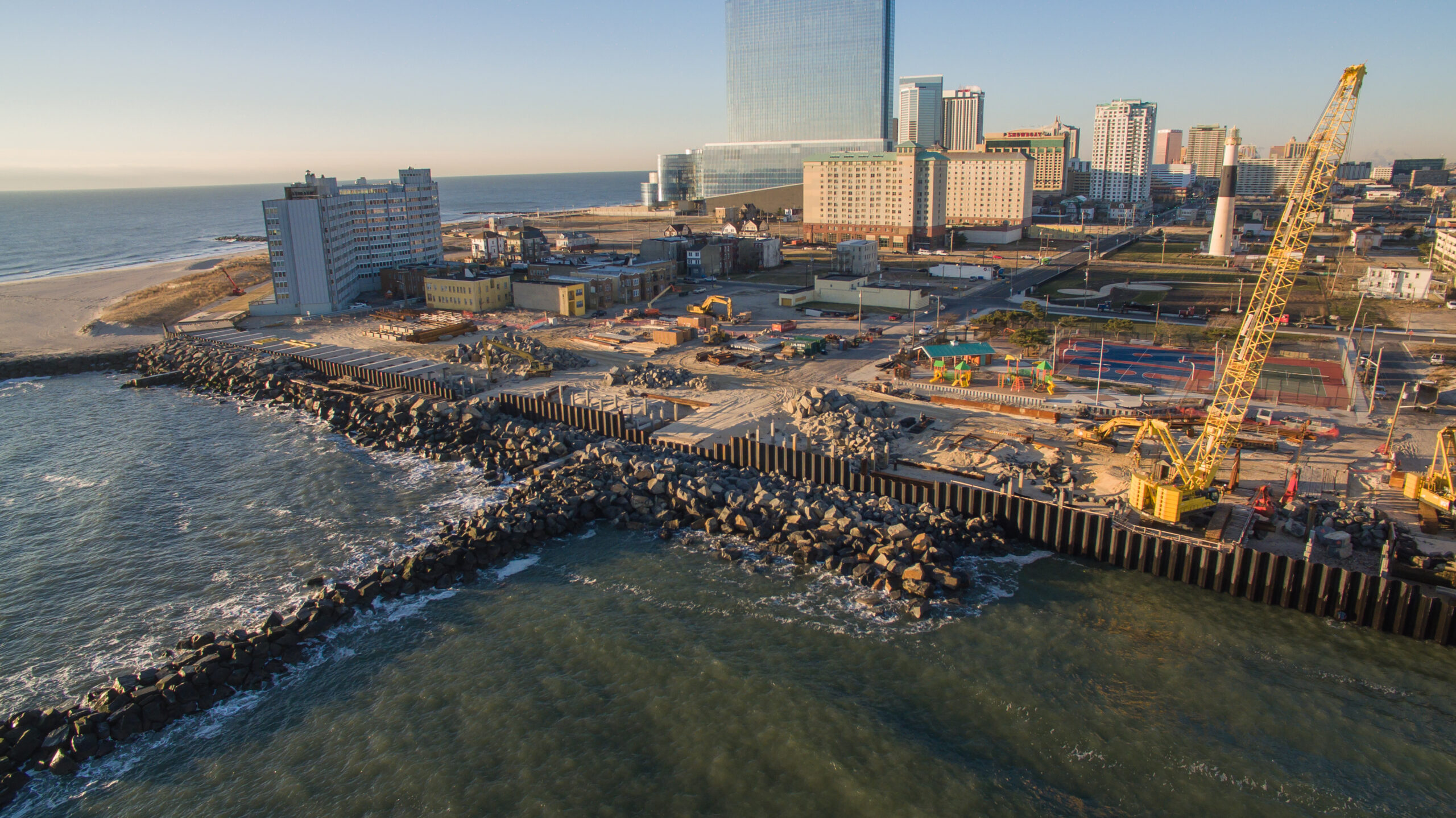 Aerial view of Absecon Inlet Coastal Storm Damage Reduction Project