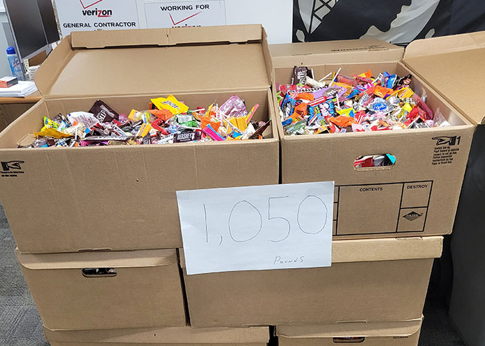 J Fletcher candy drive for Soldier’s Angels