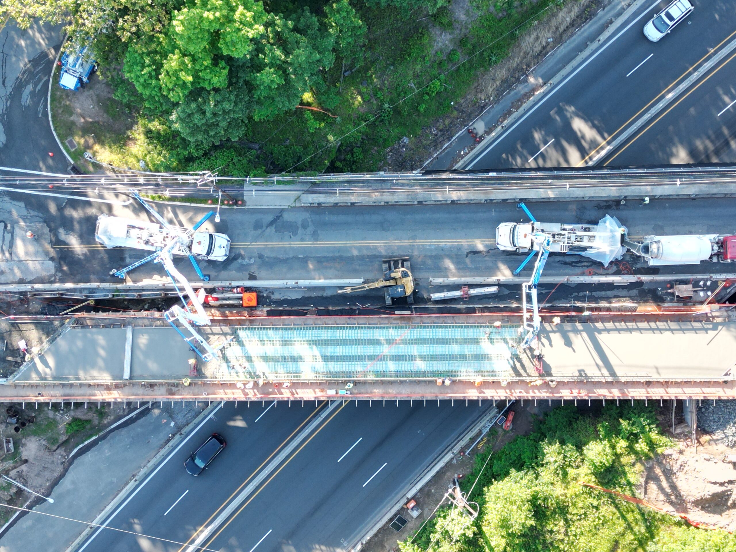 Aerial View of Road Repair 